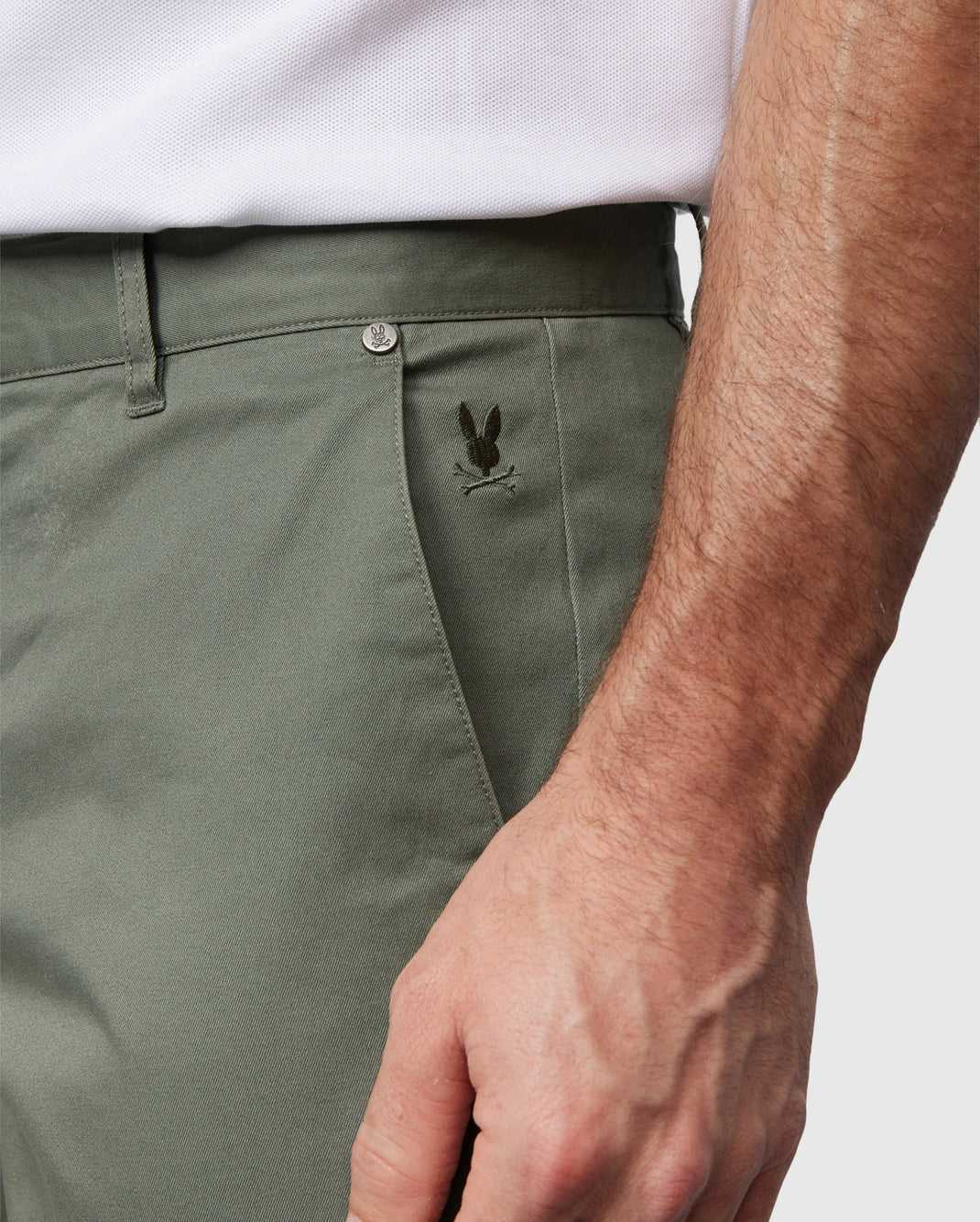 Pantalon Psycho Bunny Gilman Regular Fit Chino Pant Vert Homme | MSR-24894169